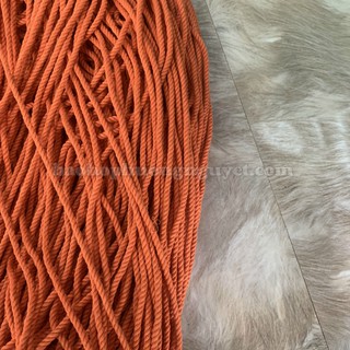 [ẢNH THẬT] Dây thừng cotton màu cam size 3mm thắt Macrame