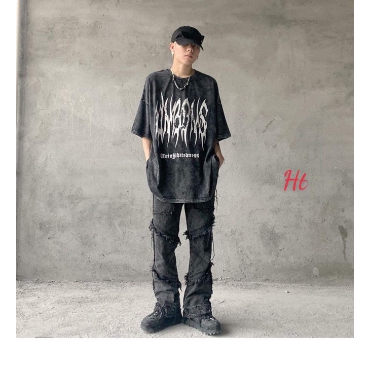 Áo loang chữ lửa chảy H26