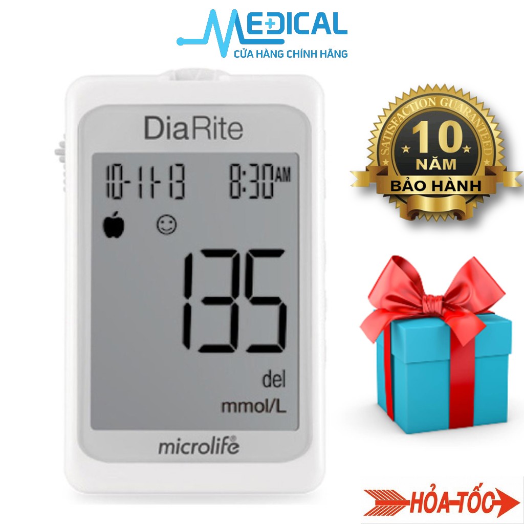 Máy đo đường huyết MICROLIFE DiaRite BGM (Máy + 50 que thử) - MEDICAL