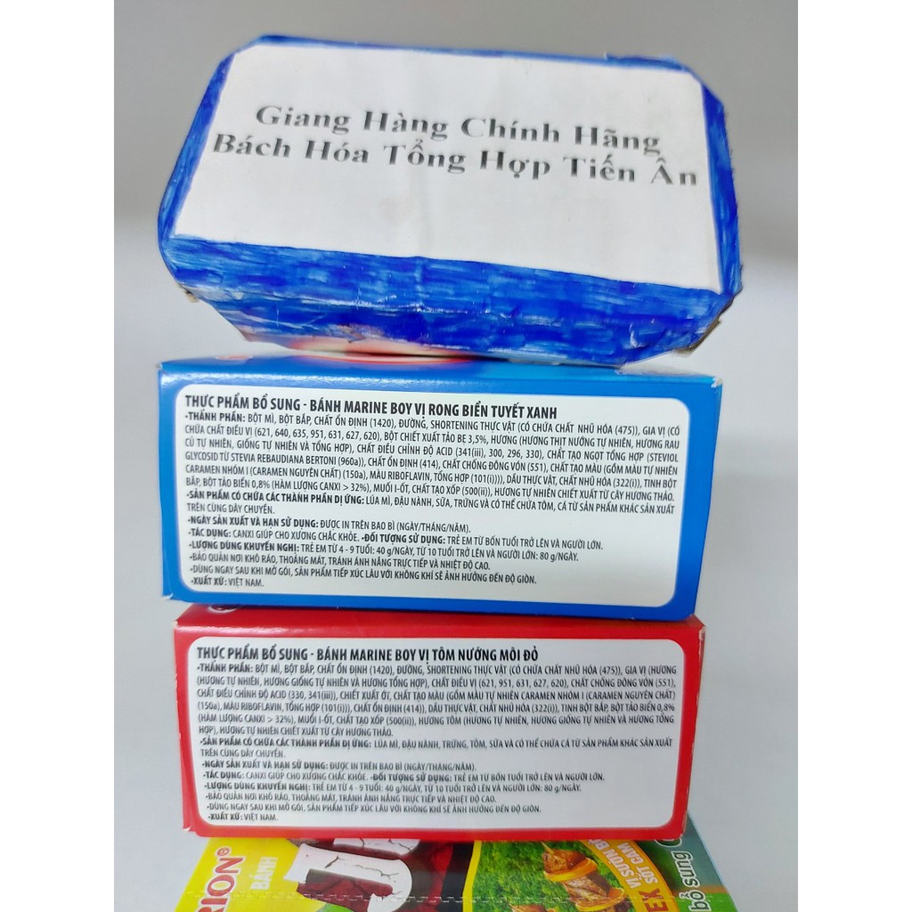 Combo 2 Hộp Bánh cá vị Ngẫu Nhiên Orion Marine Boy hộp 35g