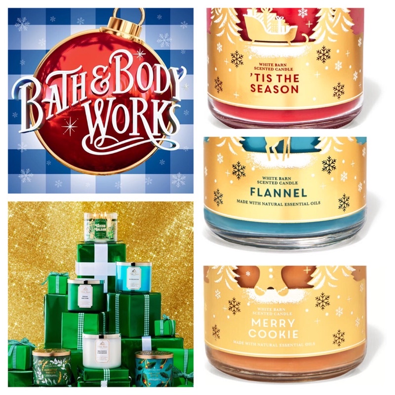 Nến giáng sinh bath and body works