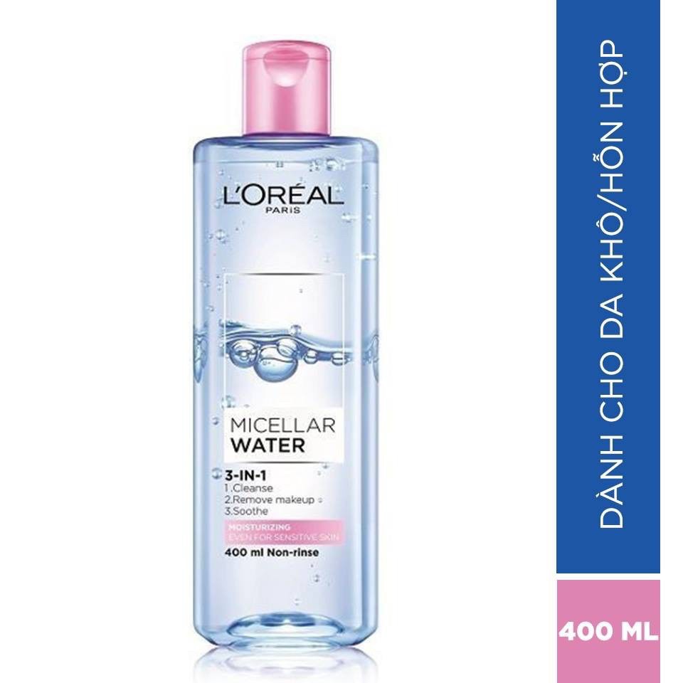 [Giá Sập Sàn] Nước tẩy trang L'oreal Micellar Loreal 400ml Xanh Đậm Sạch sâu - Xanh Nhạt - Hồng Dưỡng Ẩm | BigBuy360 - bigbuy360.vn