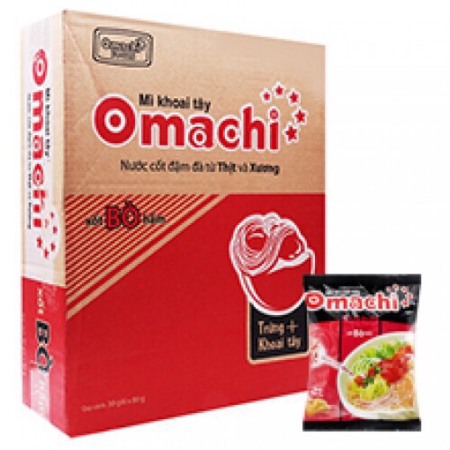 Thùng mì Omachi xốt bò hầm / Sườn hầm ngũ quả