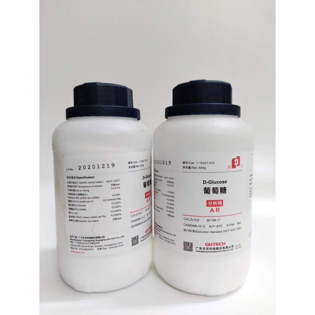 HÓA CHẤT D-GLUCO C6H12O6 500g Sơn Đầu CAS ( 5996-10-1)- dụng cụ thí nghiệm
