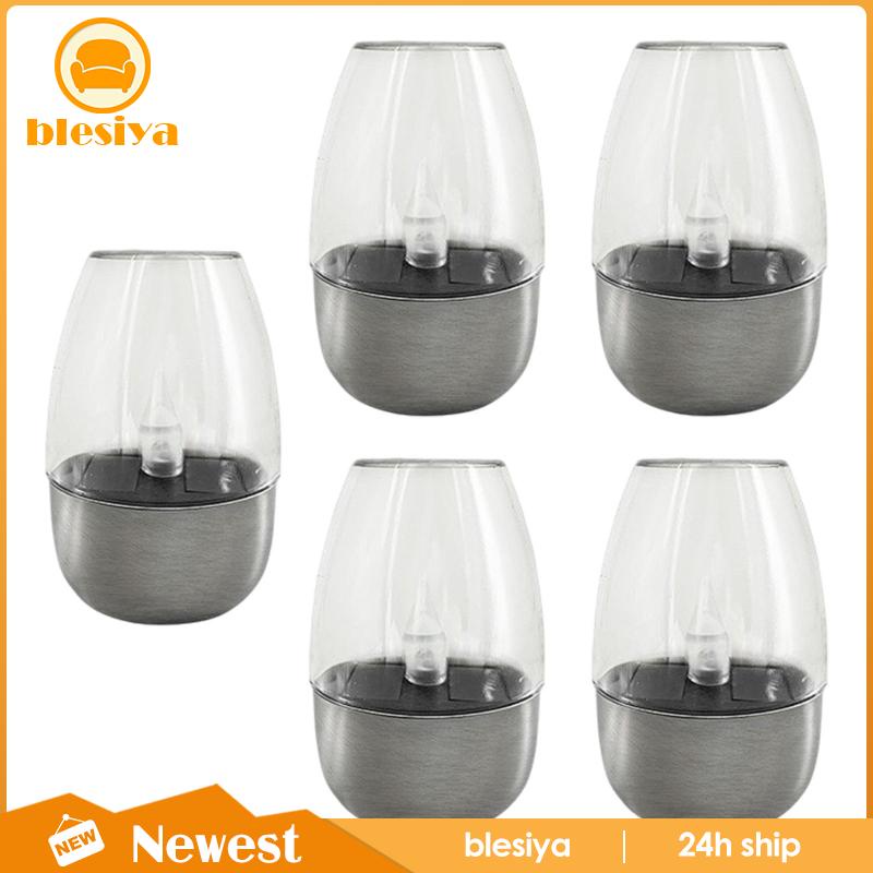 [Blesiya] Đèn LED Năng Lượng Mặt Trời Chiếu Sáng Lối Đi Sân Vườn Ngoài Trời Hình Nến