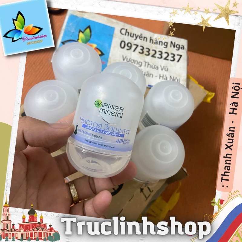 Lăn nách khử mùi Garnier bảo vệ 48h mùi thơm tunh khiết 50ml Nga