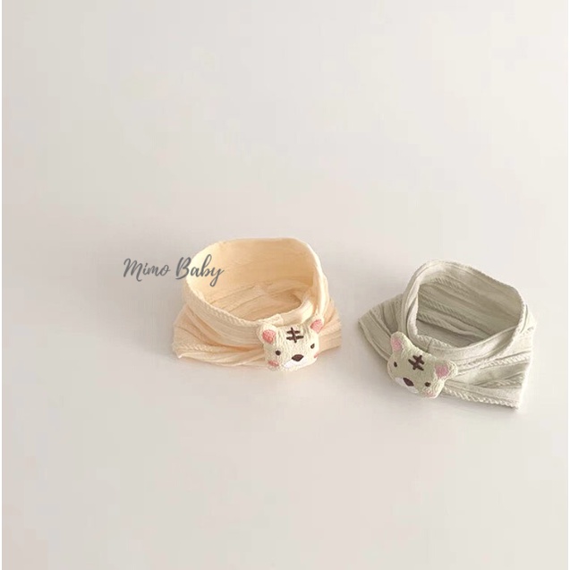 Băng đô bản to chất vải thun gân hình chú hổ xinh xắn cho bé BD69 Mimo Baby