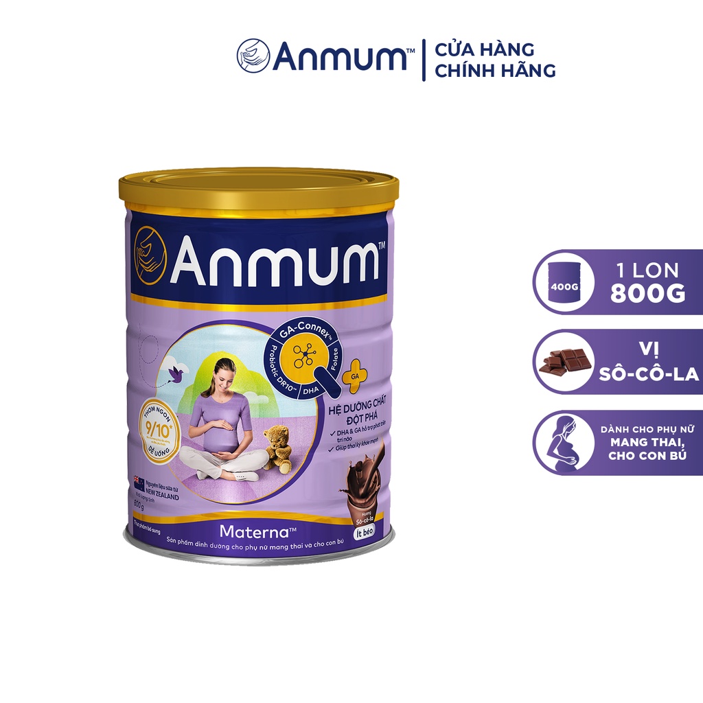 Sữa Bột Dành Cho Mẹ Bầu Anmum Materna Hương Chocolate 800g