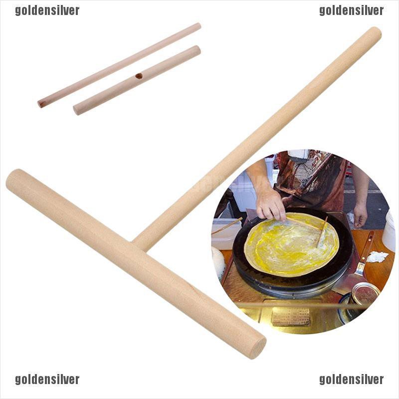 Bộ Dụng Cụ Làm Bánh Pancake Hình Tròn Bằng Gỗ