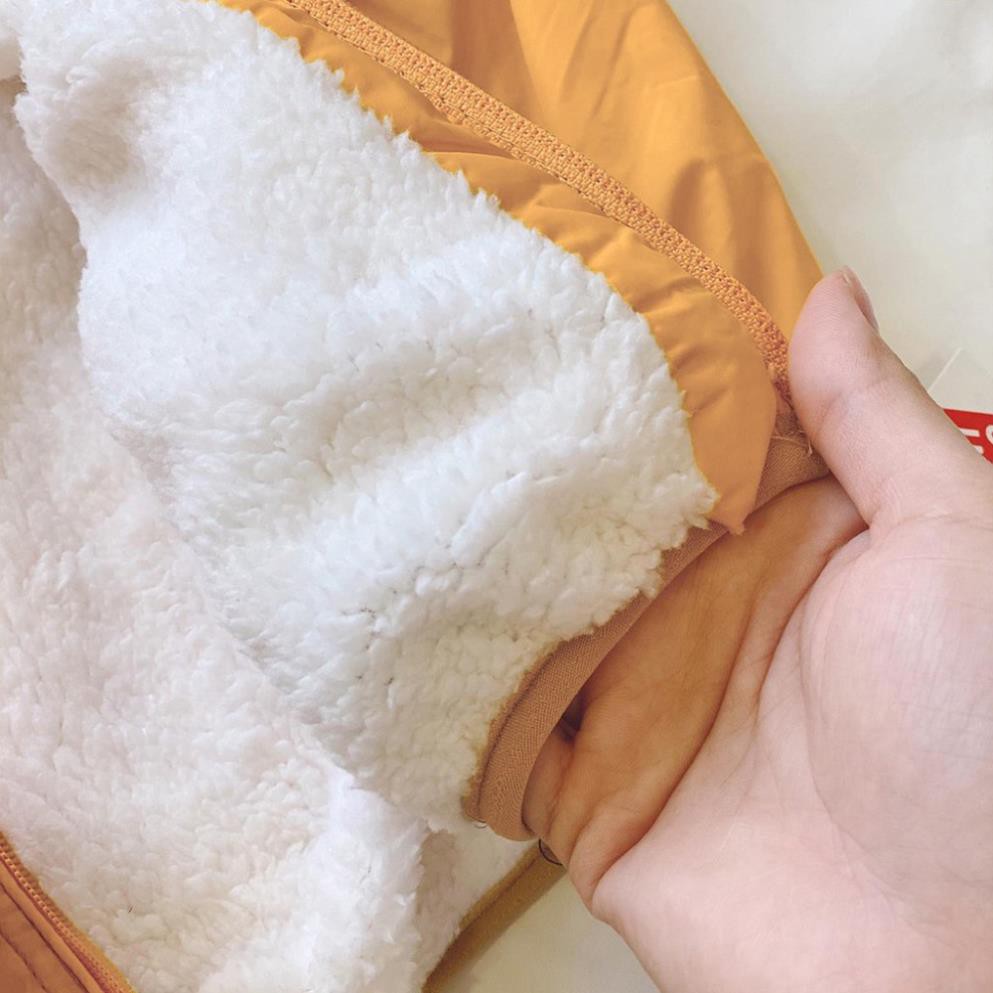 Áo gió NỮ trơn LÓT LÔNG CỪU siêu ấm cho ngày đại hàn