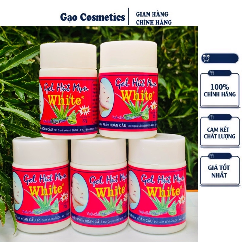 (🔥Deal Hot 🔥) Mua 5 tặng 1 hũ Gel Hút Lột Mụn Nha Đam White (Hàng Công Ty sản xuất Việt Nam)