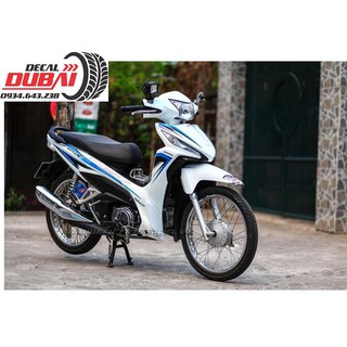 Tem Trùm Wave RSX Trắng Chỉ Xanh mẫu mới nhất