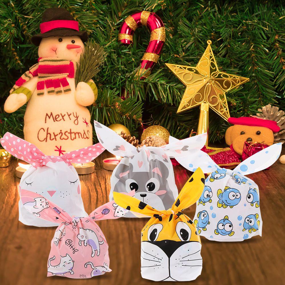 CHOOKEY 10 Túi Đựng Bánh Quy Hình Thỏ Phục Sinh Dễ Thương