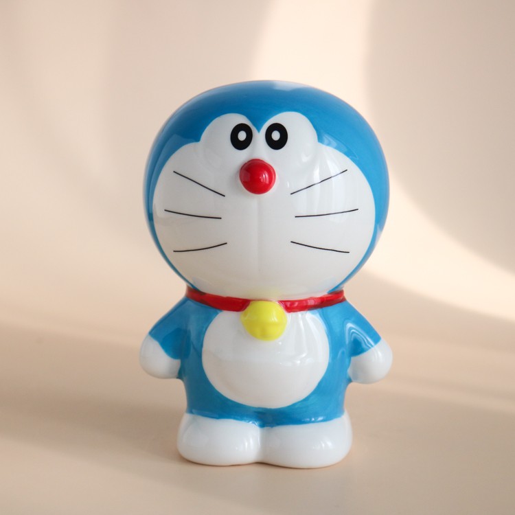 Bình Gốm Sứ Đựng Tiền Tiết Kiệm Hình Mèo Máy Doraemon Kiểu Nhật Bản Dễ Thương