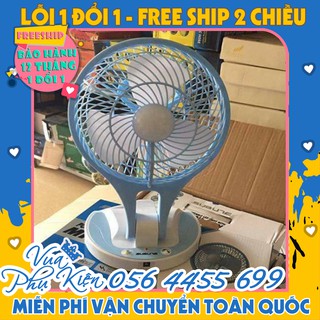 [Hàng loại 1] Quạt Sạc Tích Điện Để Bàn Có Đèn 2in1 MINI FAN SH-5588