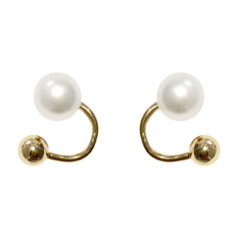 Bông Tai Mạ Bạc 925 Đính Ngọc Trai Đơn Giản Dễ Thương Thời Trang Cho Nữ