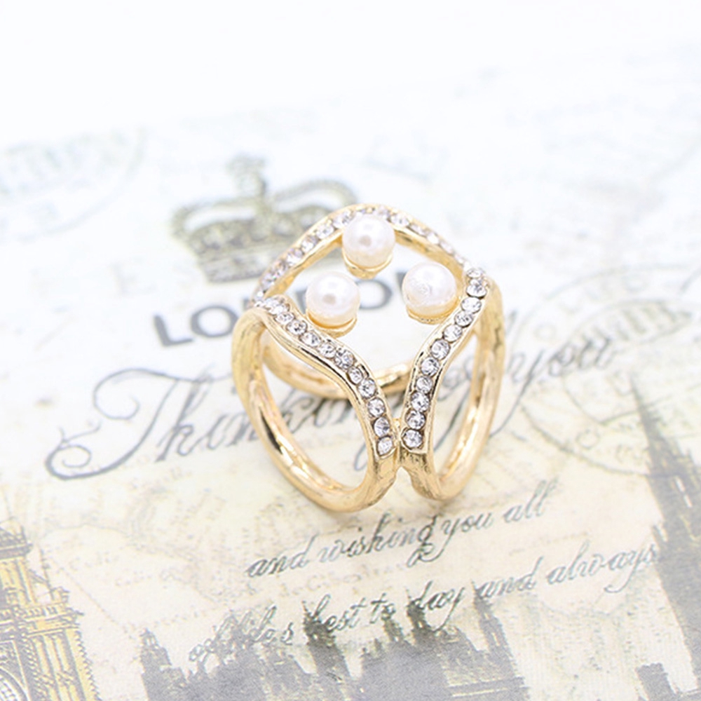 Khóa Khăn Choàng Đính Ngọc Trai Nhân Tạo Thời Trang