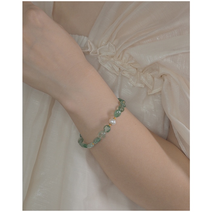 [Hàng Mới] Vòng Tay Đính Hạt Giả Ngọc Trai Phong Cách Hàn Quốc