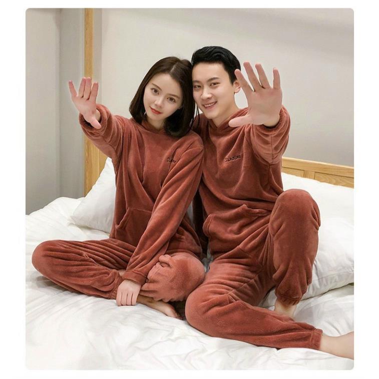 Bộ đồ lông, quần lông bo gấu nặng siêu ấm hàng chuẩn Quảng Châu, Bộ thu đông nam nữ siêu ấm cho mùa đông