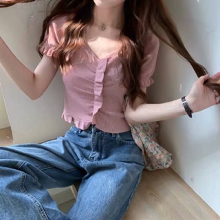 Áo kiểu Ulzzang cổ V nhiều màu