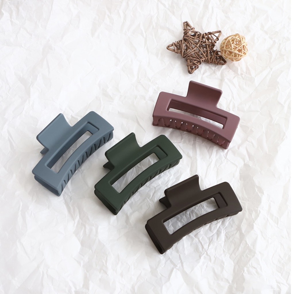 [Best seller] Kẹp càng cua chữ nhật màu pastel xinh xắn thời trang (cỡ lớn)