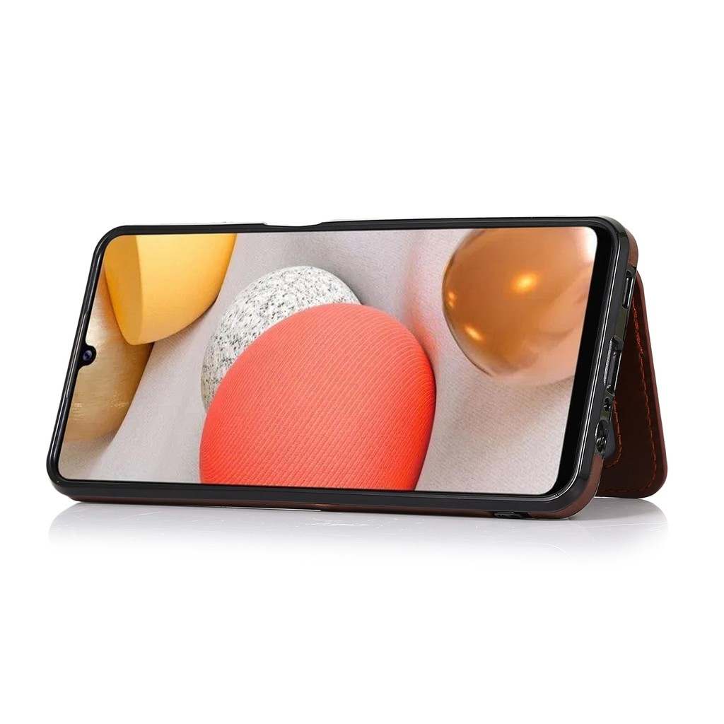 Bao da điện thoại PU kiểu ví nắp lật có ngăn đựng thẻ cho Samsung Galaxy A72 A52 A52s A12 A02S A32 A42 5G