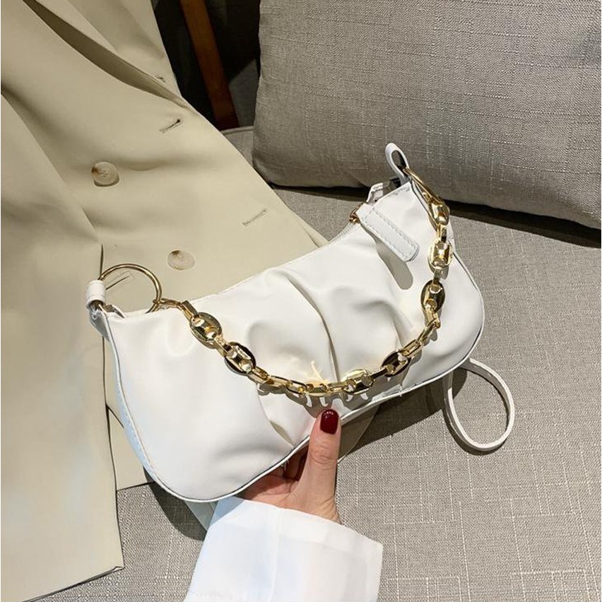 TÚI ĐEO CHÉO, TÚI ĐEO VAI NỮ XÍCH DẸT DA NHÚM SIÊU XINH BH 486 | BigBuy360 - bigbuy360.vn