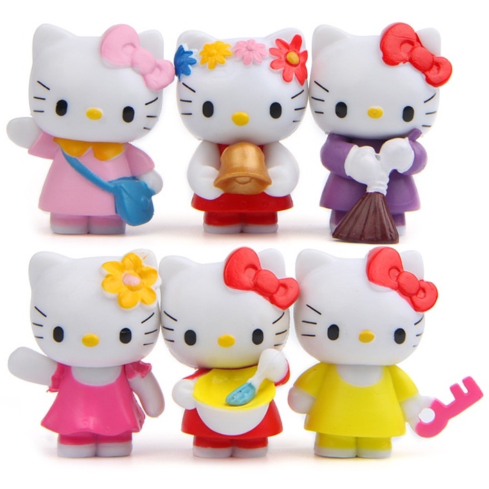 Mô Hình Mèo Hello Kitty Xinh Xắn Dùng Để Trang Trí