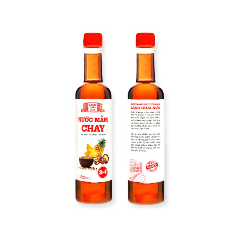 Nước mắm chay Làng Chài Xưa chai 525ml