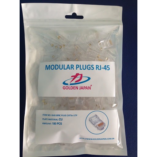 Hạt mạng RJ45 cat5e Golden Japan