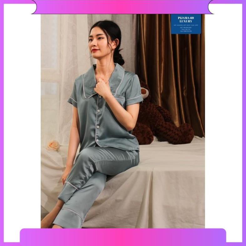 Đồ ngủ pijama đẹp , đồ bộ mặc nhà nữ chất liệu lụa satin mặc thoáng mát không bí nhiều màu rẻ đẹp