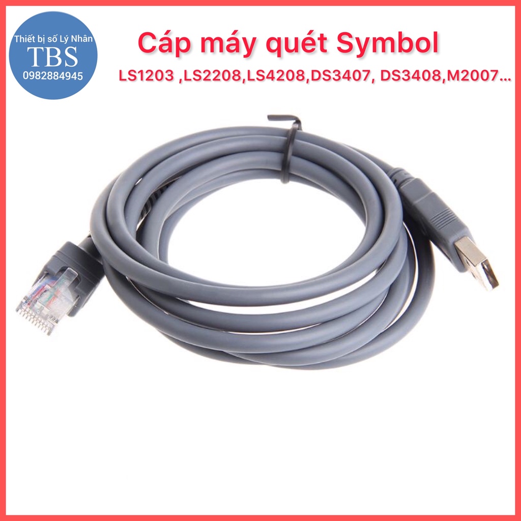 Cáp  máy quét Symbol LS1203 LS2208 LS4208 ...và các Model khác