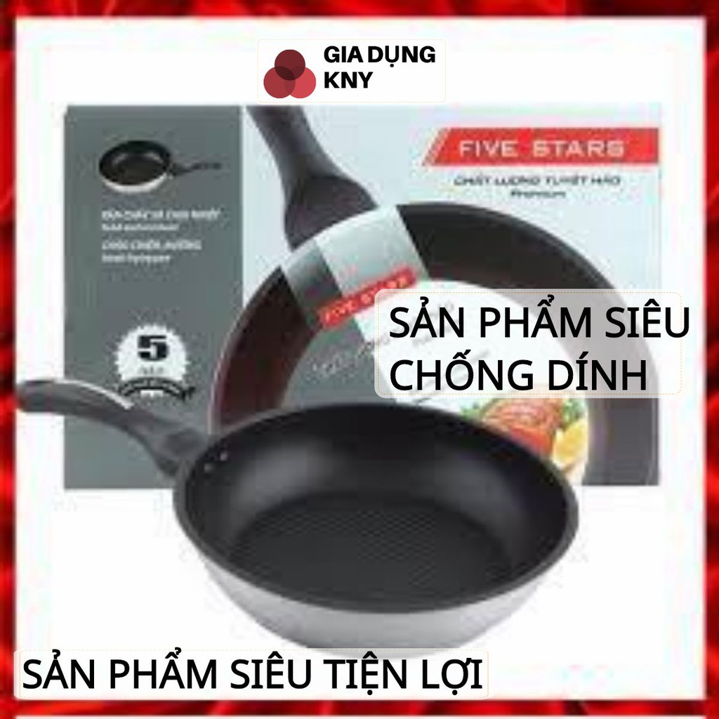 Chảo chống dính 3 đáy inox 430 cao cấp FIVESTAR siêu bền đẹp