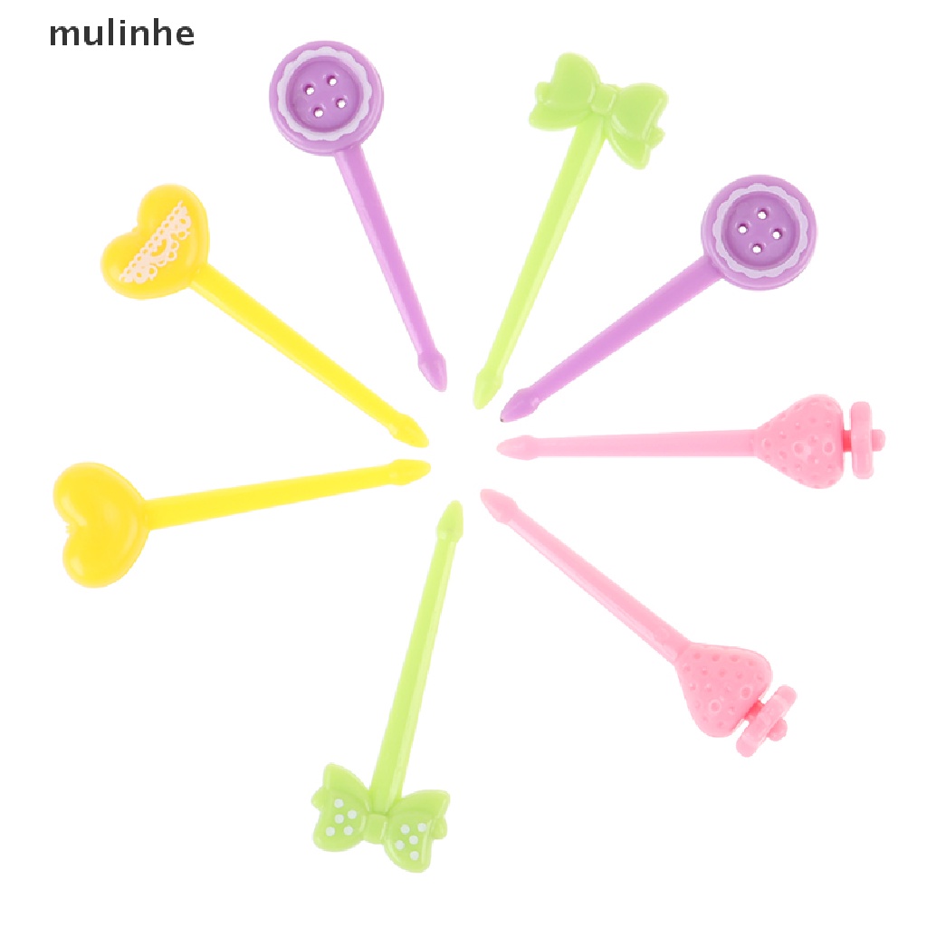 Set 8 Nĩa Ăn Trái Cây / Tráng Miệng / Thức Ăn Tráng Miệng Mini Dành Cho Các Bé