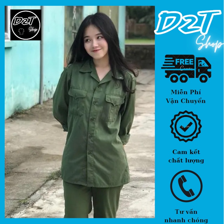 Bộ quần áo bay thực tập, dụng cụ học tập, bảo hộ lao động xanh lá cho Học Sinh, Sinh Viên