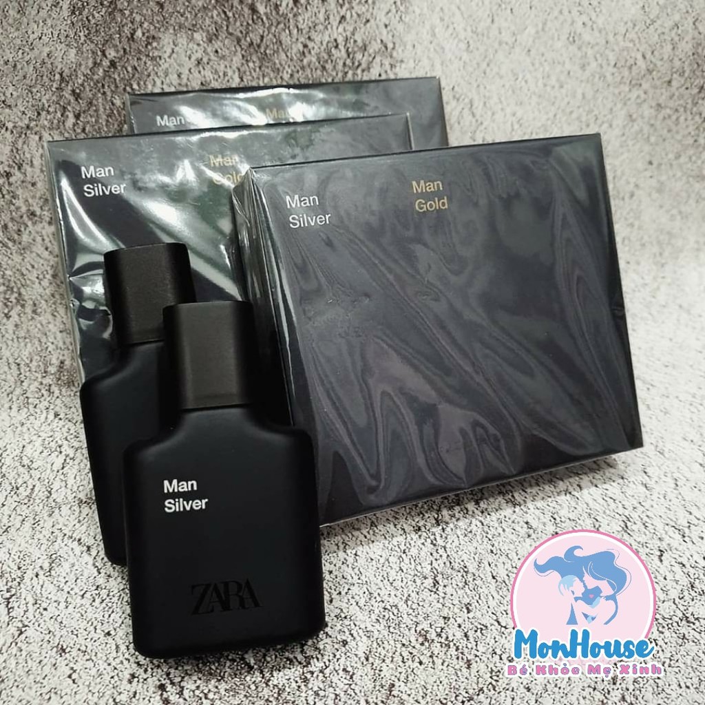 🦅SET NƯỚC HOA ZARA MAN GOLD - SILVER 60 ML/2CHAI (Hàng Châu Âu)