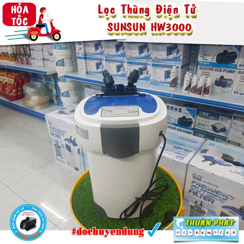 SUNSUN HW3000 [Hàng Có Sẵn] LỌC THÙNG ĐIỆN TỬ Chính Hãng HW 3000