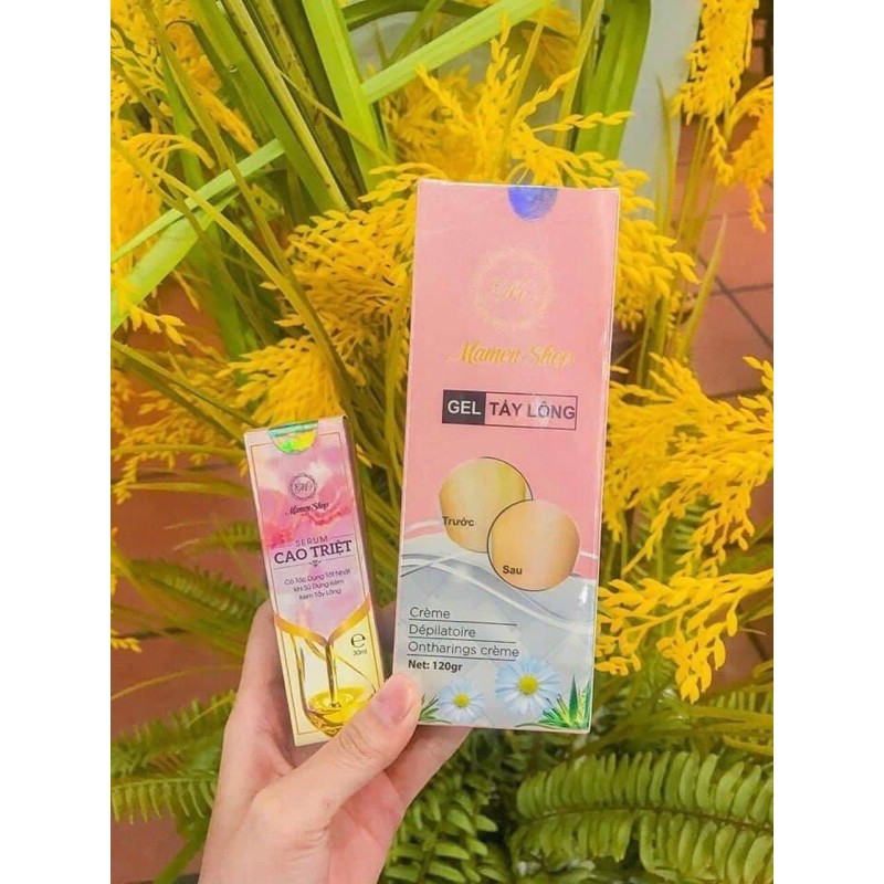 Kem Triệt Lông Mamen Shop tặng kèm cao triệt lông