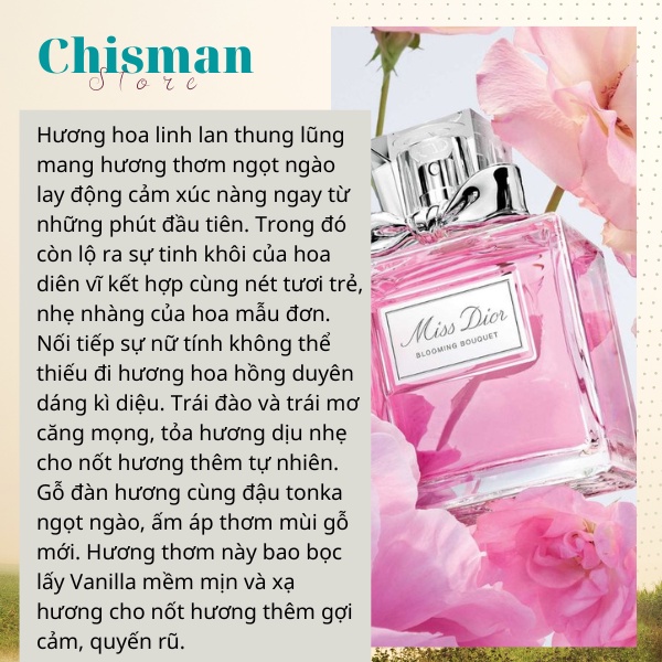 Nước hoa nữ Miss Blooming Bouquet, Hương nước hoa nữ tính, gợi cảm- Chisman