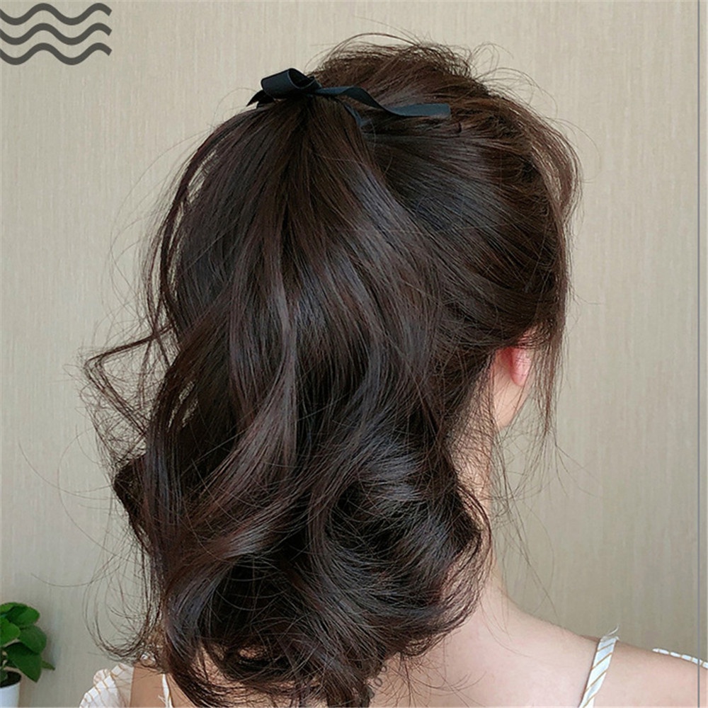 Tóc Giả Đuôi Ngựa Xoăn Tự Nhiên Có Kẹp Dành Cho Nữ