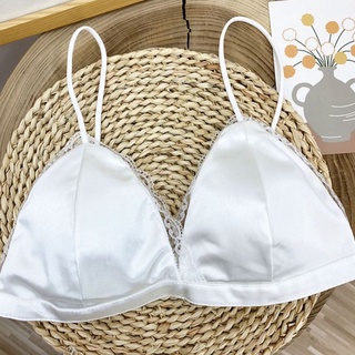 Áo lót bralette satin ren