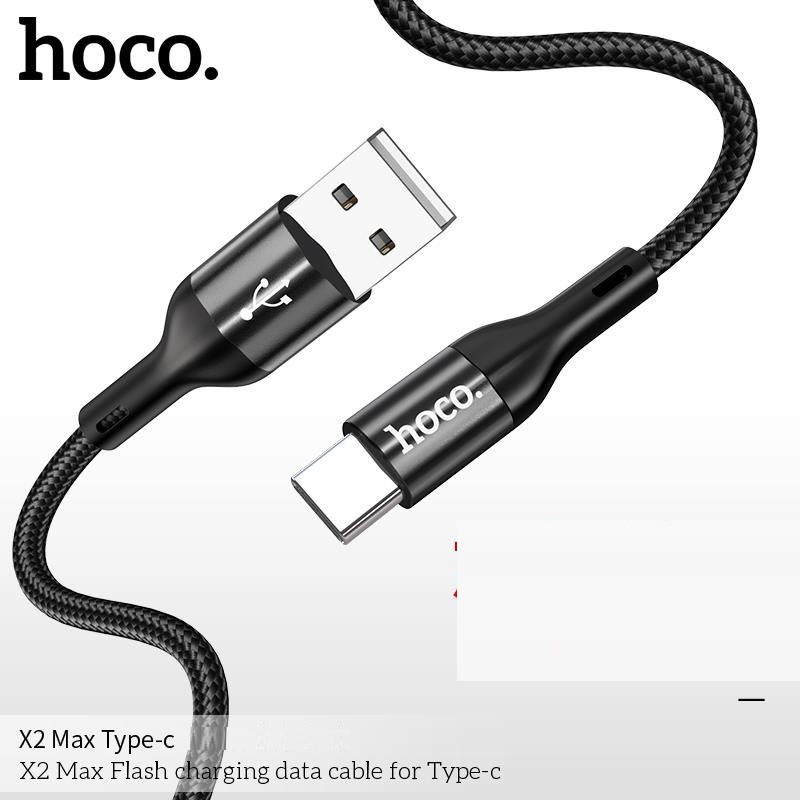 Cáp sạc nhanh và truyền data Hoco X2 Max Flash cổng Type-C Micro-USB QC3.0,max 3A,dài 1M/2M