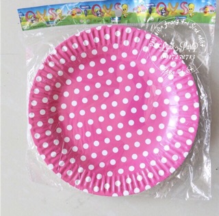 Đĩa giấy chấm bi (1 sét 10 cái)