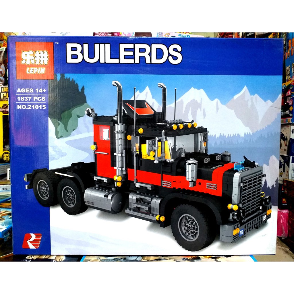 Đồ chơi xếp hình Lego lắp ráp 1837 mảnh xe đầu kéo container mã 21015 (ảnh thật)