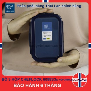 BỘ 3 HỘP THUỶ TINH CHEFLOCK 6088S3