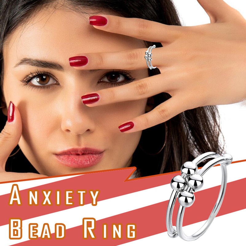 Nhẫn Hở Đính Hạt Xoay Tự Do Giảm Căng Thẳng Màu Vàng / Bạc Sang Trọng Có Thể Điều Chỉnh Thích Hợp Làm Quà Tặng Cho Cặp Đôi