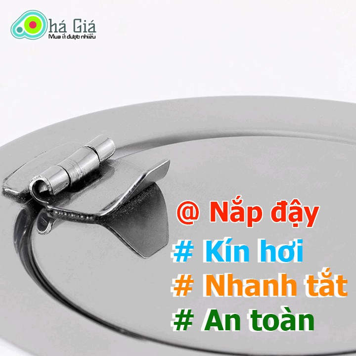Đồ Gạt Tàn Thuốc Lá Inox Có Nắp Đậy 2 Size Lớn Nhỏ