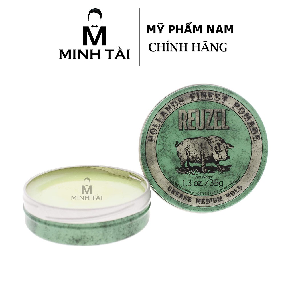 Sáp Vuốt Tóc Nam REUZEL Pomade 35g - Hàng Chính Hãng + Xịt Dưỡng Tóc Reuzel Tonic 20ml + Lược Chải Tóc Pomade