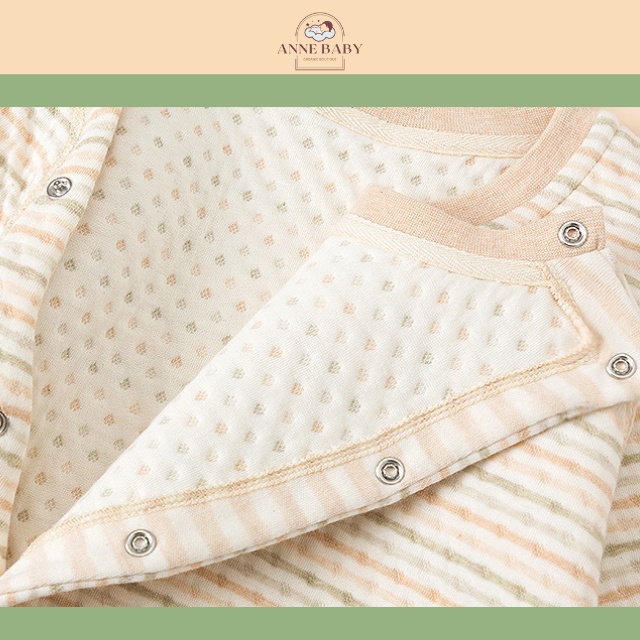 Bodysuit Cho Bé Trai Bé Gái 6-24 Tháng Cotton Organic, Body Dài Tay Cho Bé Sơ Sinh Hữu Cơ Tự Nhiên, Áo Liền Quần Cho Bé