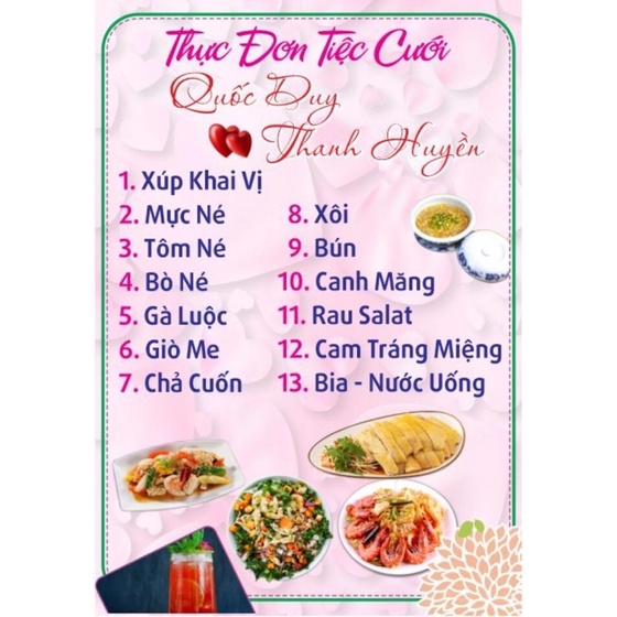 100 IN  THỰC ĐƠN TIỆC CƯỚI, IN THƯC  ĐON NHÀ HÀNG, IN THIẾT KẾ THỰC ĐƠN THEO YÊU CẦU